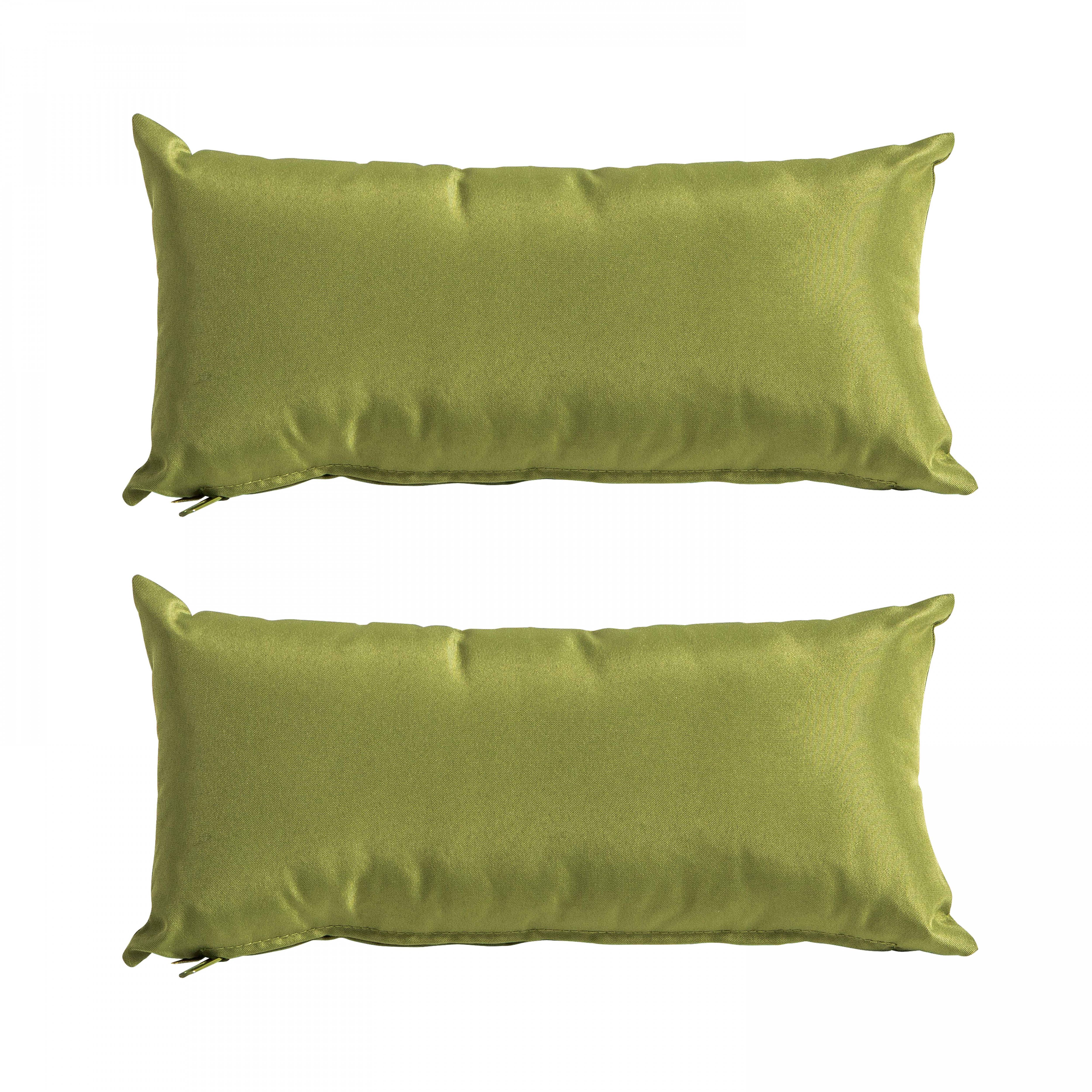 Oviala - Lot de 2 petits coussins polyester kaki 40x20x8 cm Cuzco - Oviala - Imagen 1