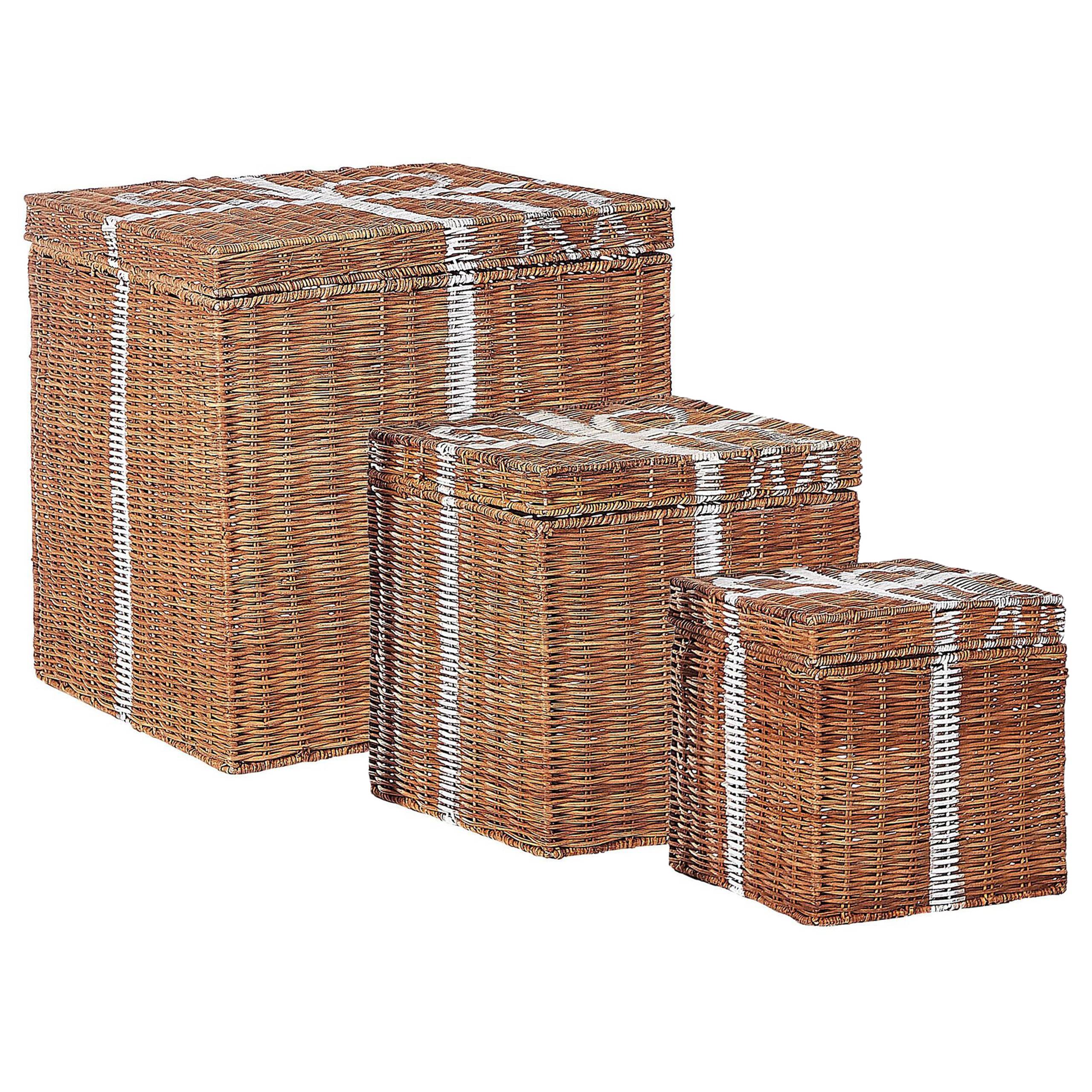 Beliani - Corbeille Rotin Naturel CADEAU - Beliani - Imagen 2