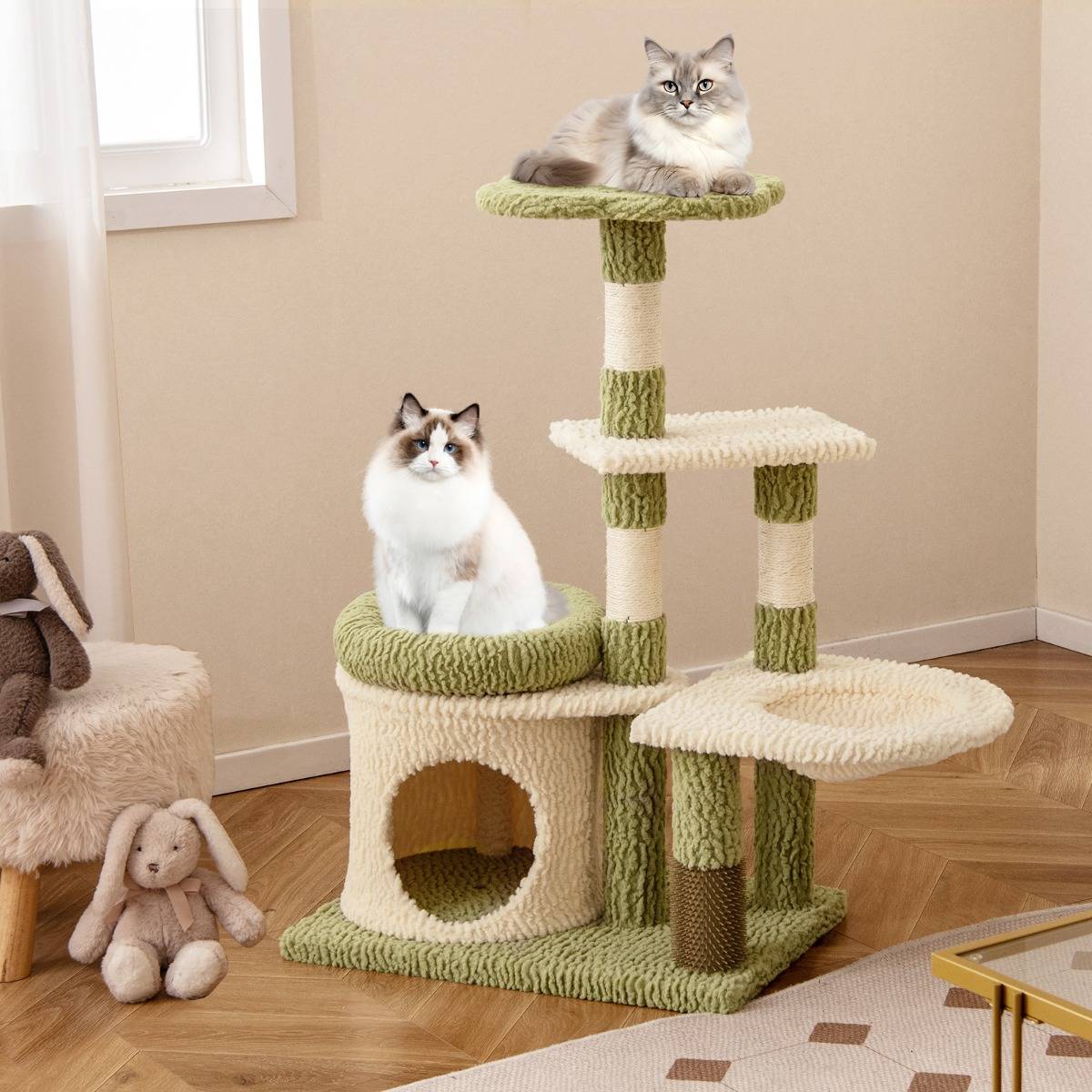 Maison Chic - Arbre à Chat de 97cm Tour Esthétique à Plusieurs Niveaux pour Chatons avec Condo Lit Coussin - Image 3