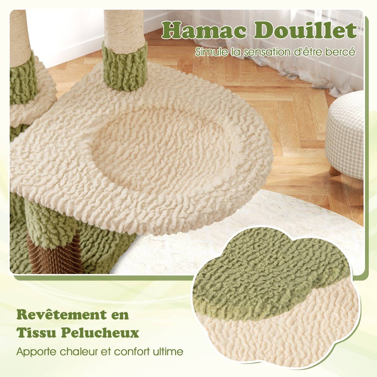 Maison Chic - Arbre à Chat de 97cm Tour Esthétique à Plusieurs Niveaux pour Chatons avec Condo Lit Coussin - Image 6