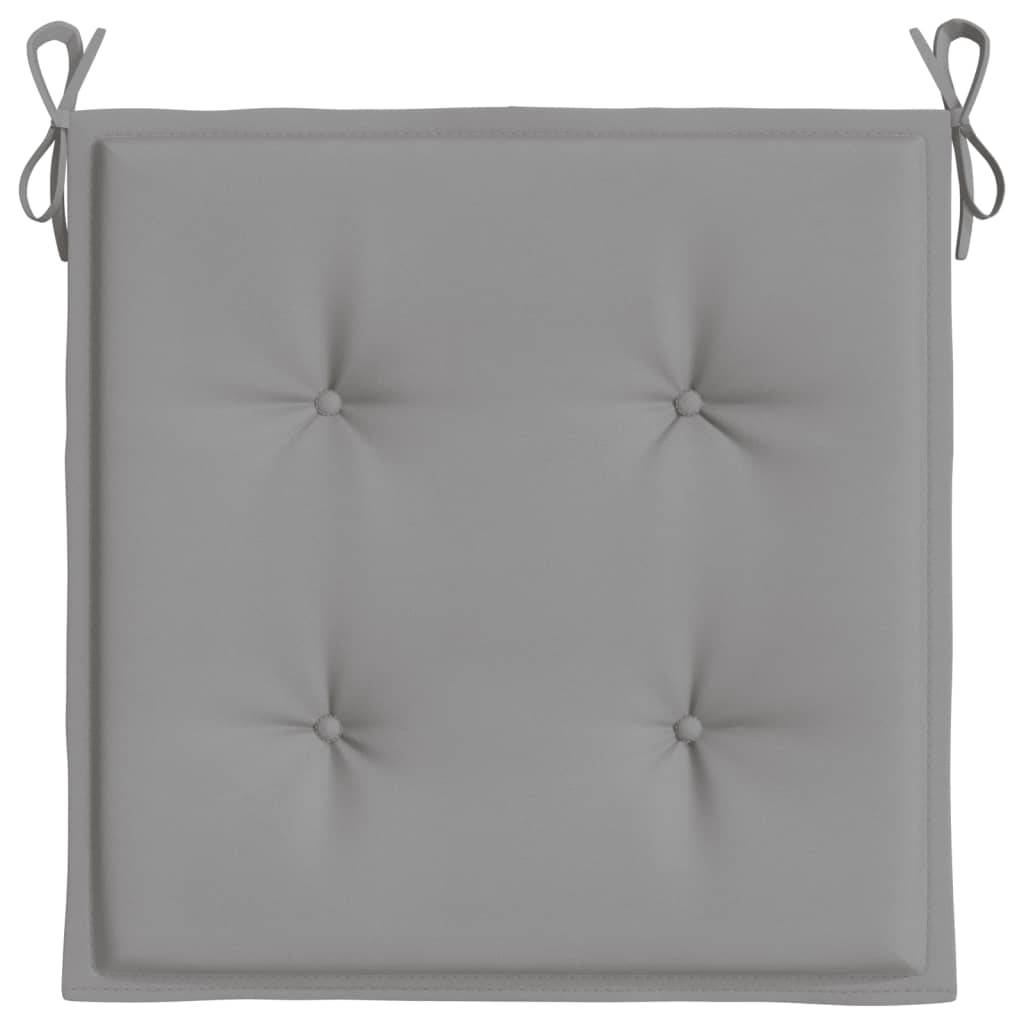 Coussins de chaise jardin lot de 6 gris 50x50x3 cm tissu oxford P149 MP347 - Image 6