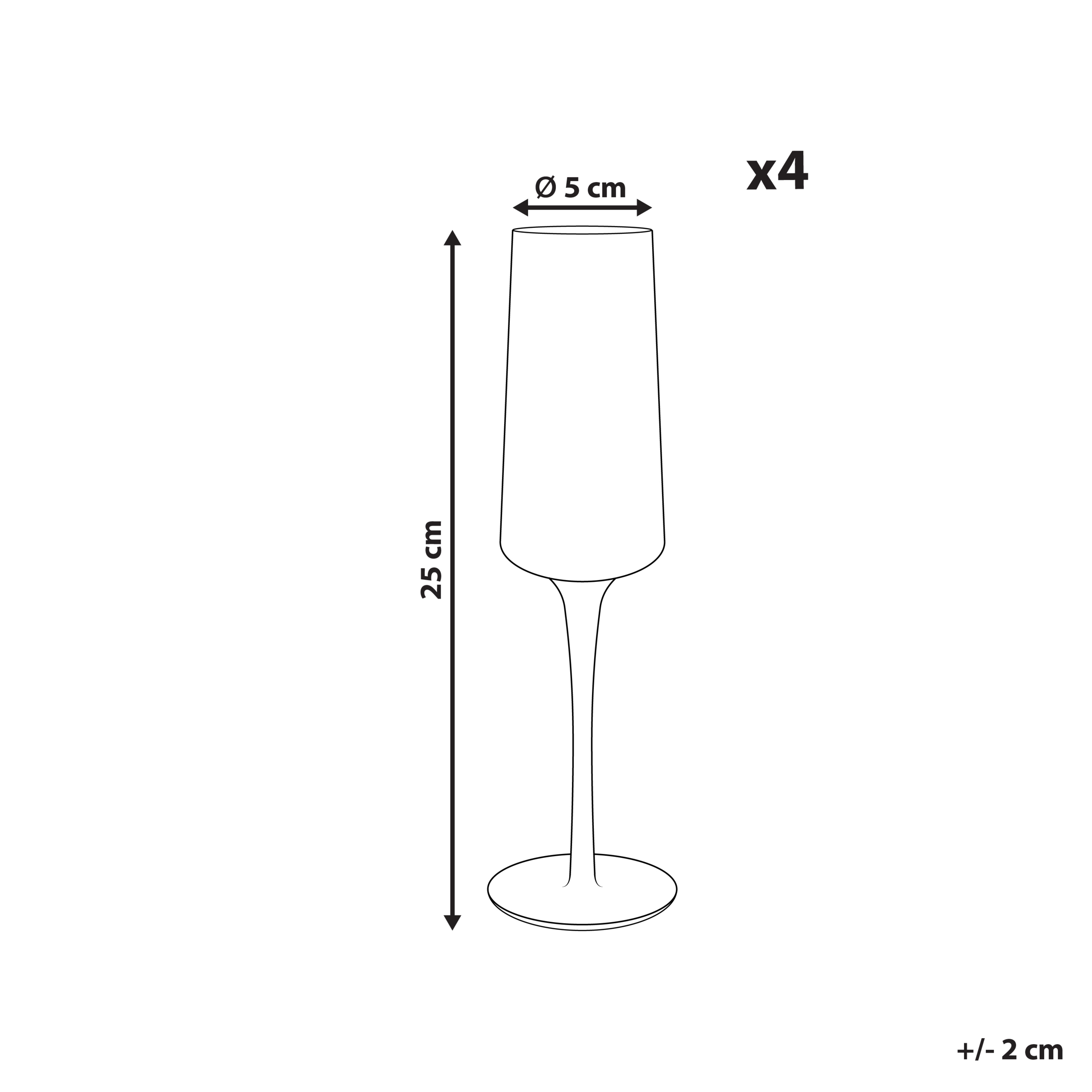 Beliani - Verrerie Verre Gris QUARTZ - 5x5x25- Beliani - Image 3