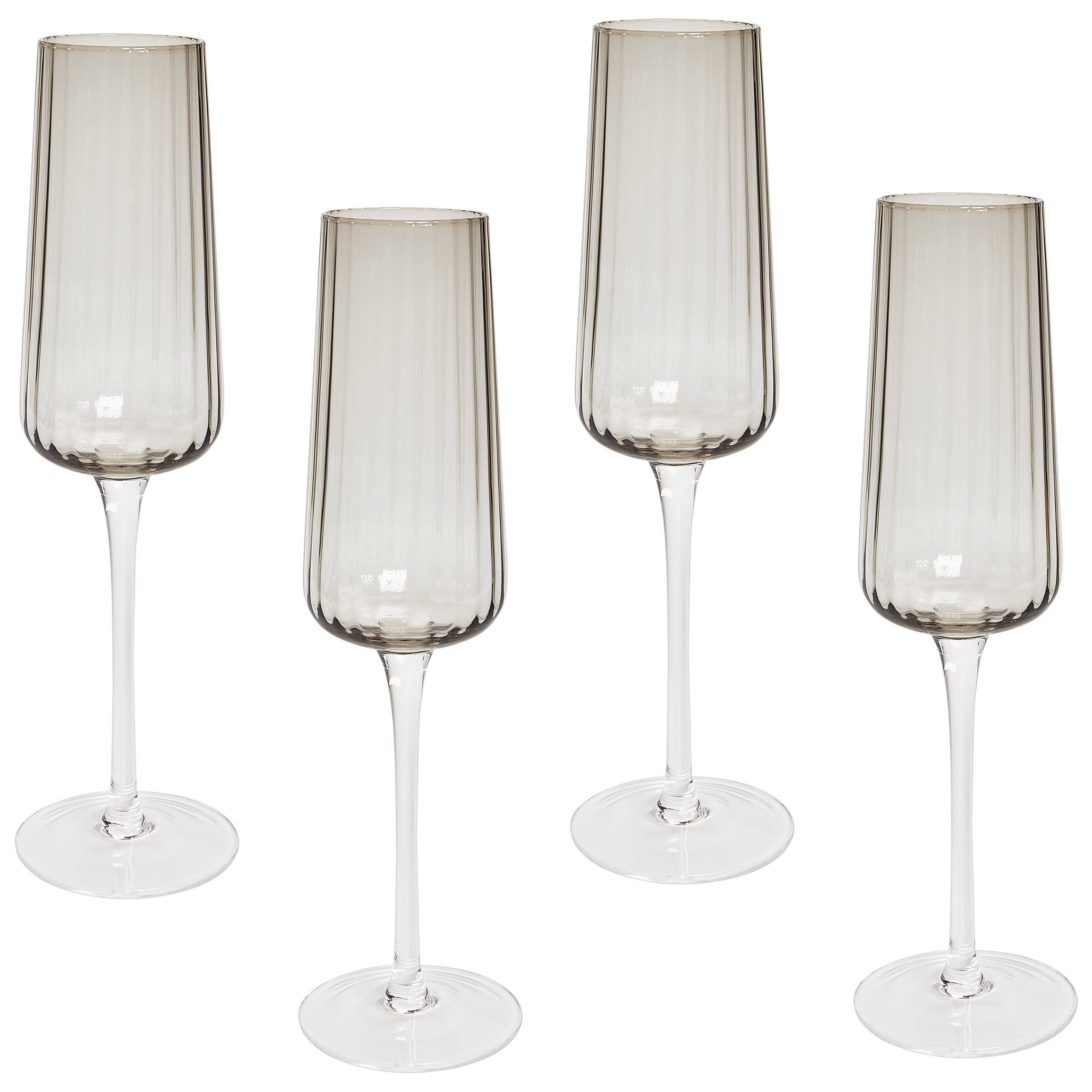 Beliani - Verrerie Verre Gris QUARTZ - 5x5x25- Beliani - Image 2