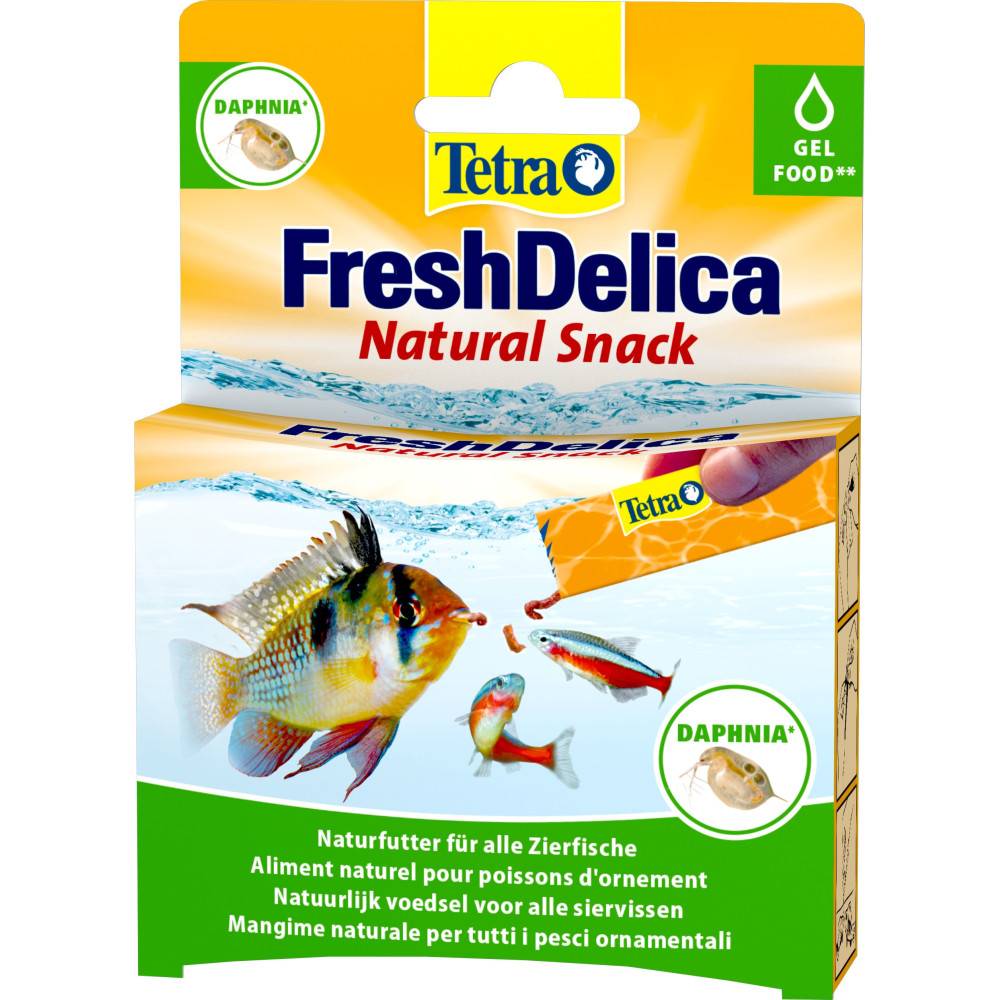 Tetra - Friandises Daphnies" Daphnia" en gel 16 sticks de 3 g Fresh Delica nourriture pour Poissons d'ornement - Imagen 1