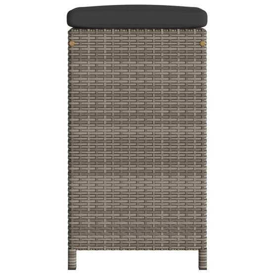 Chaise bois composite 6 places rotin gris 40 x 40 x 76 cm - Prolenta premium p3225.5 - Image 5