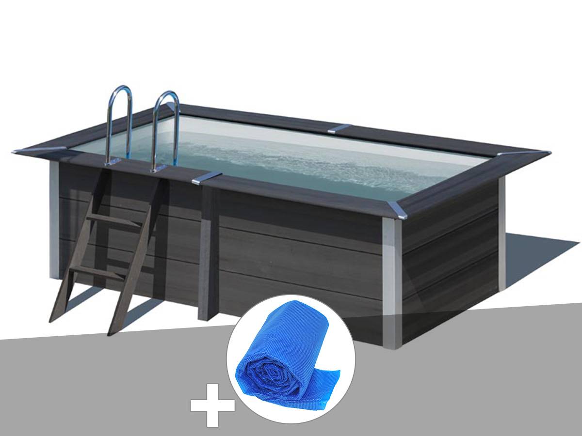 Gré - Kit piscine composite Gré Avant-Garde rectangulaire 3,26 x 1,86 x 0,96 m + Bâche à bulles
