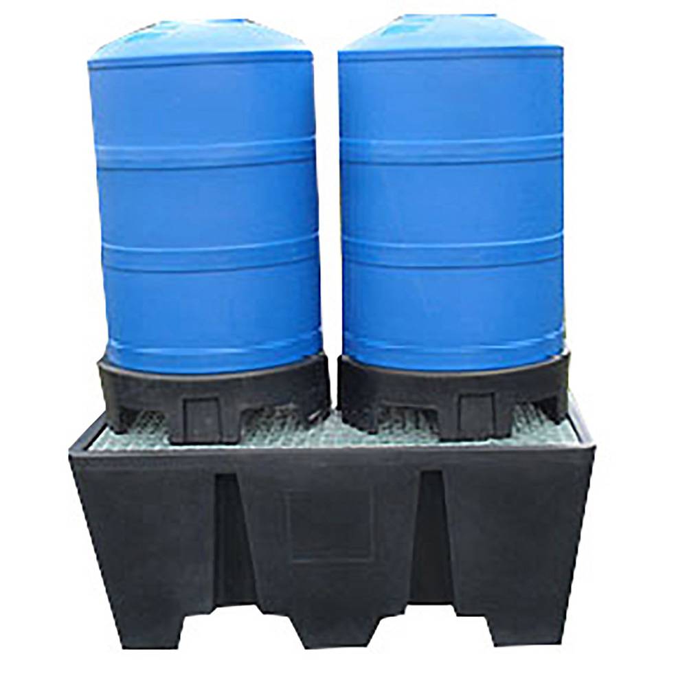 Bac de rétention pehd 300l eco pour 2 fûts - lot de 4-plast'up rotomoulage - Imagen 2