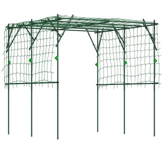 Treillage de jardin en acier inoxydable, vert, 223 x 223 x 223 cm - PANGIVO - Image 1