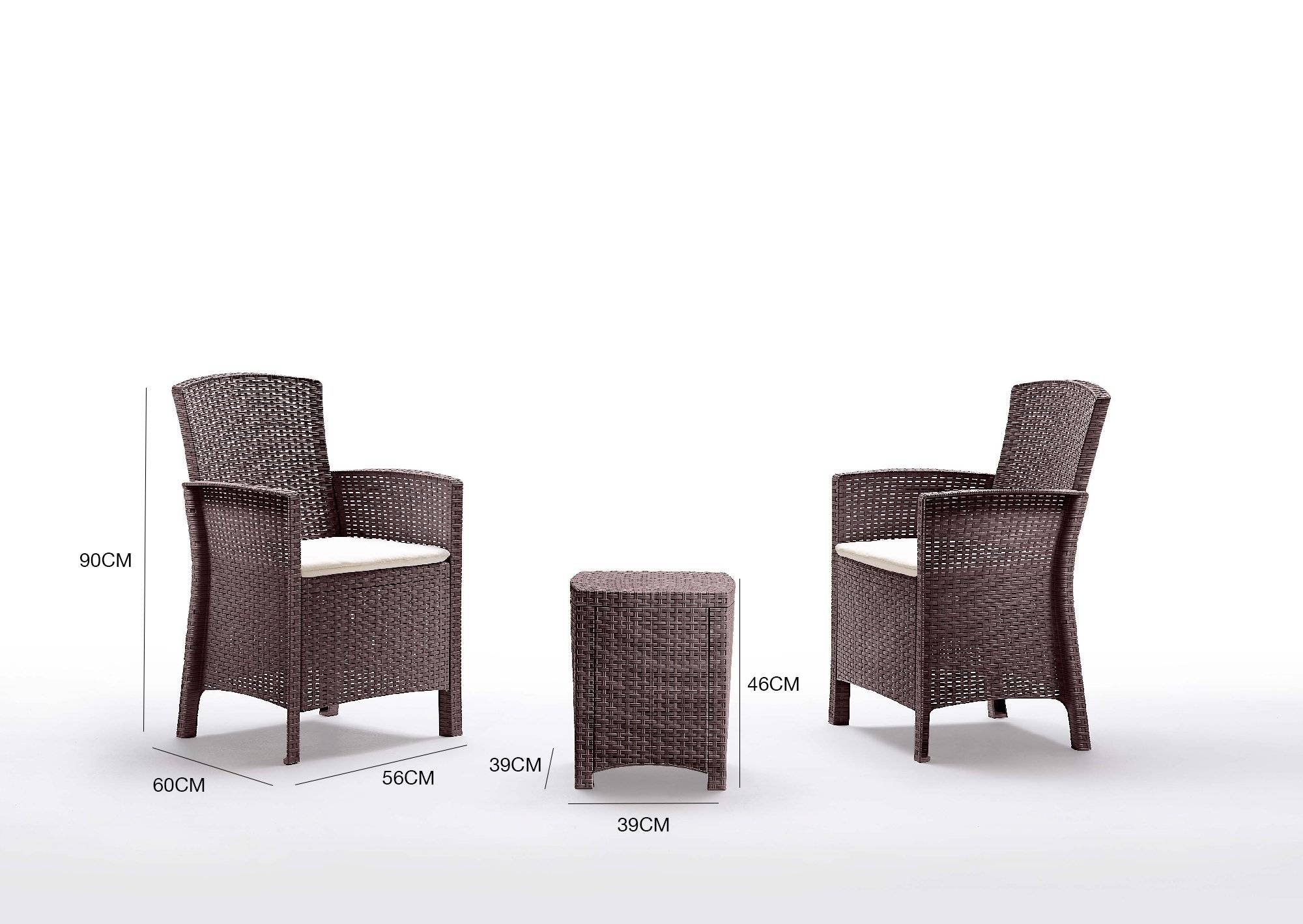 Dmora - Set salon d'extérieur Jupiter, Salon d'extérieur, Kit terrasse ou jardin, Composition d'un salon d'extérieur, Made in Italy, Marron - Imagen 3