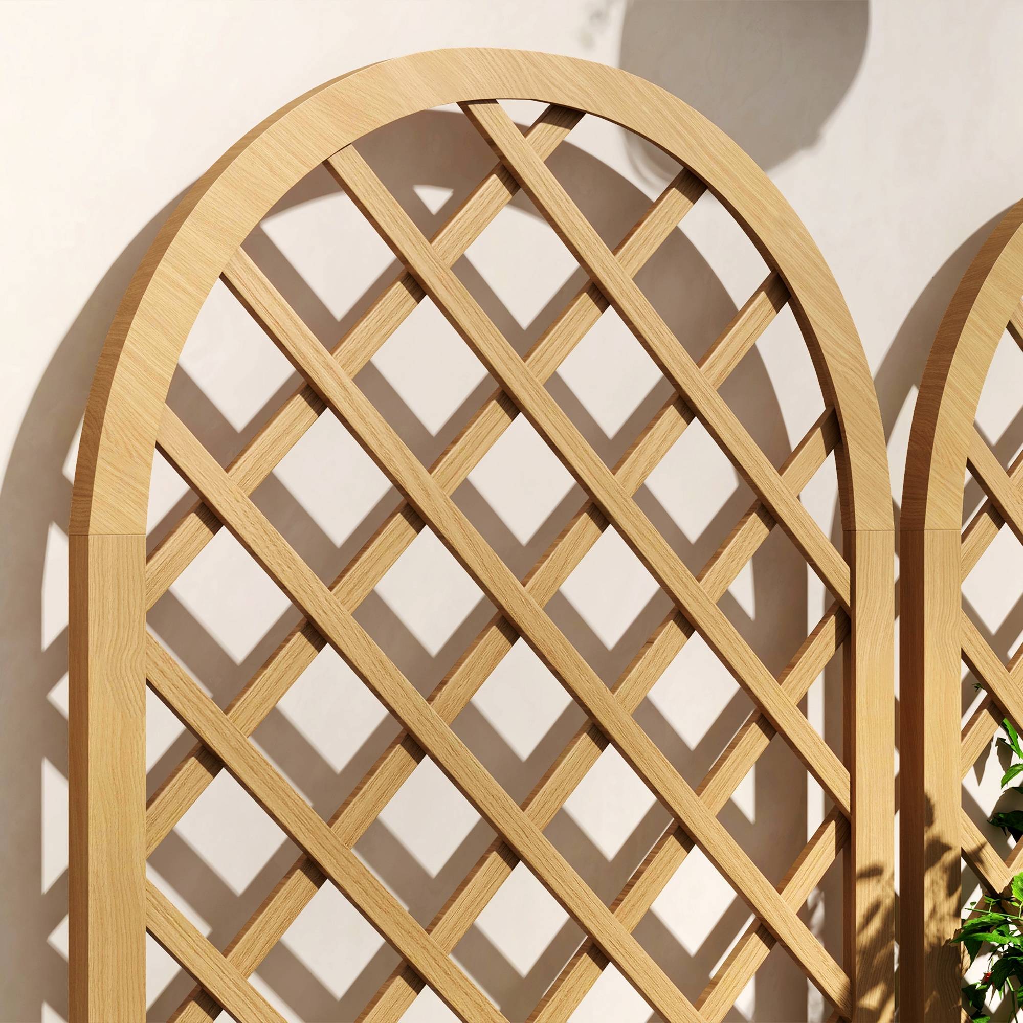 Lot de 2 treillis bois naturel 60 x 2.5 x 120 cm - PANGIVO - Image 10