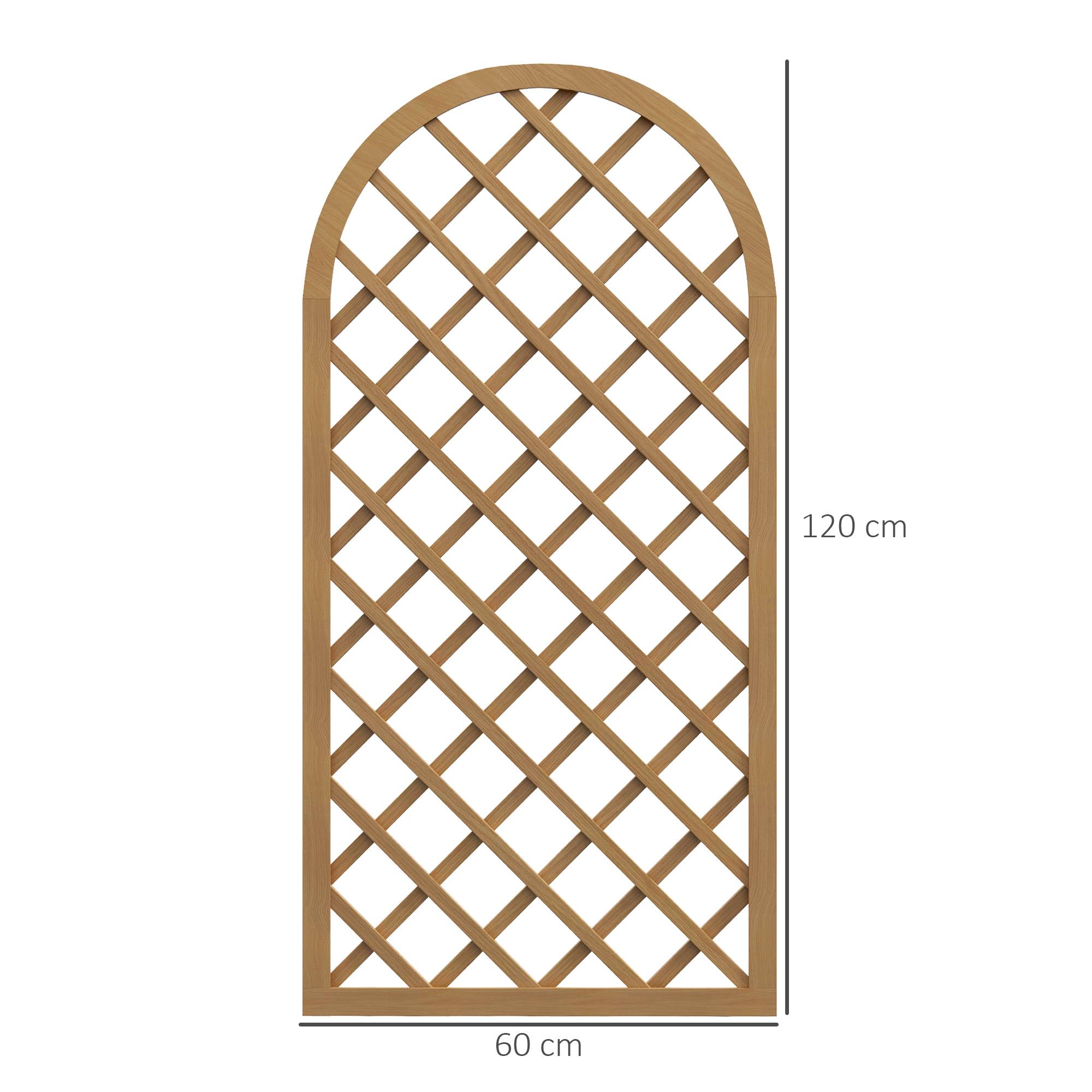 Lot de 2 treillis bois naturel 60 x 2.5 x 120 cm - PANGIVO - Image 5