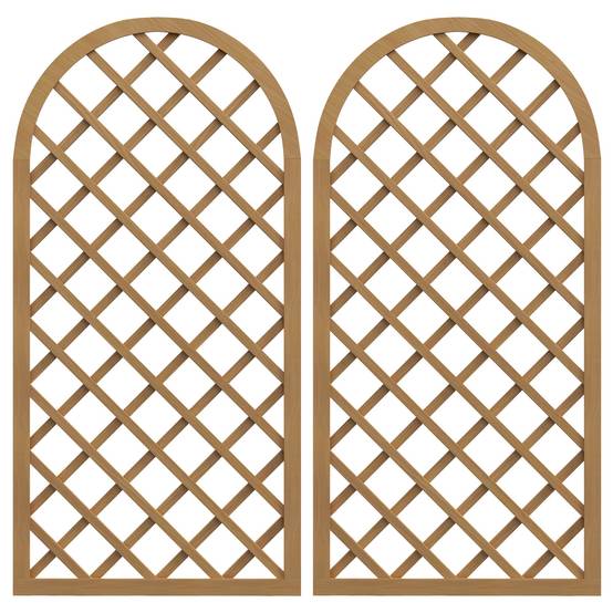 Lot de 2 treillis bois naturel 60 x 2.5 x 120 cm - PANGIVO - Image 2
