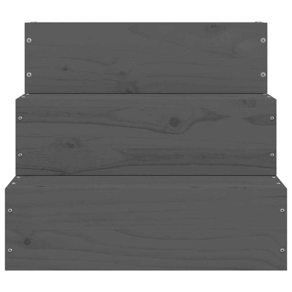 Vidaxl - Escalier pour animaux de compagnie Gris 40x37,5x35 cm Bois pin vidaXL 822463 - Imagen 5