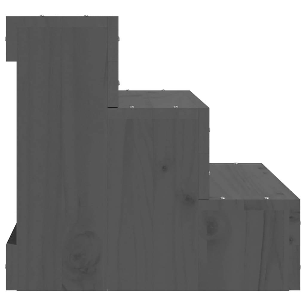 Vidaxl - Escalier pour animaux de compagnie Gris 40x37,5x35 cm Bois pin vidaXL 822463 - Imagen 6