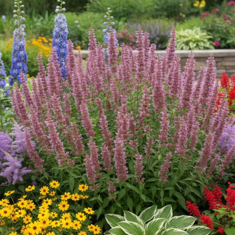 Agastache Tutti Frutti à fleurs Rose/ - feuillage Caduc - Godet - 5/20 cm