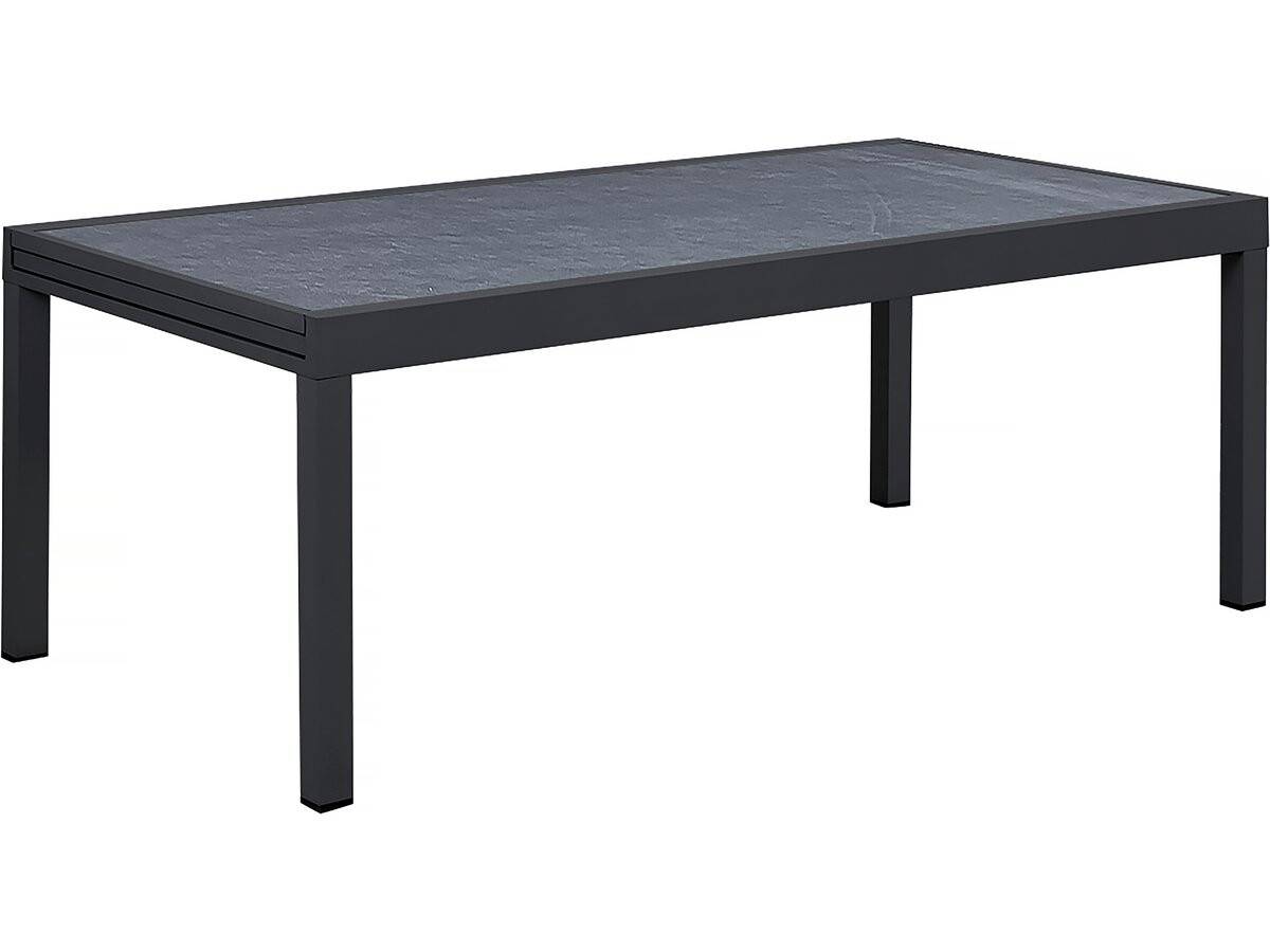 Table Jardin En Aluminium Extensible "lagos" - 200/320 X 105 X 76 Cm - Noir -habitat Et Jardin - Image 1