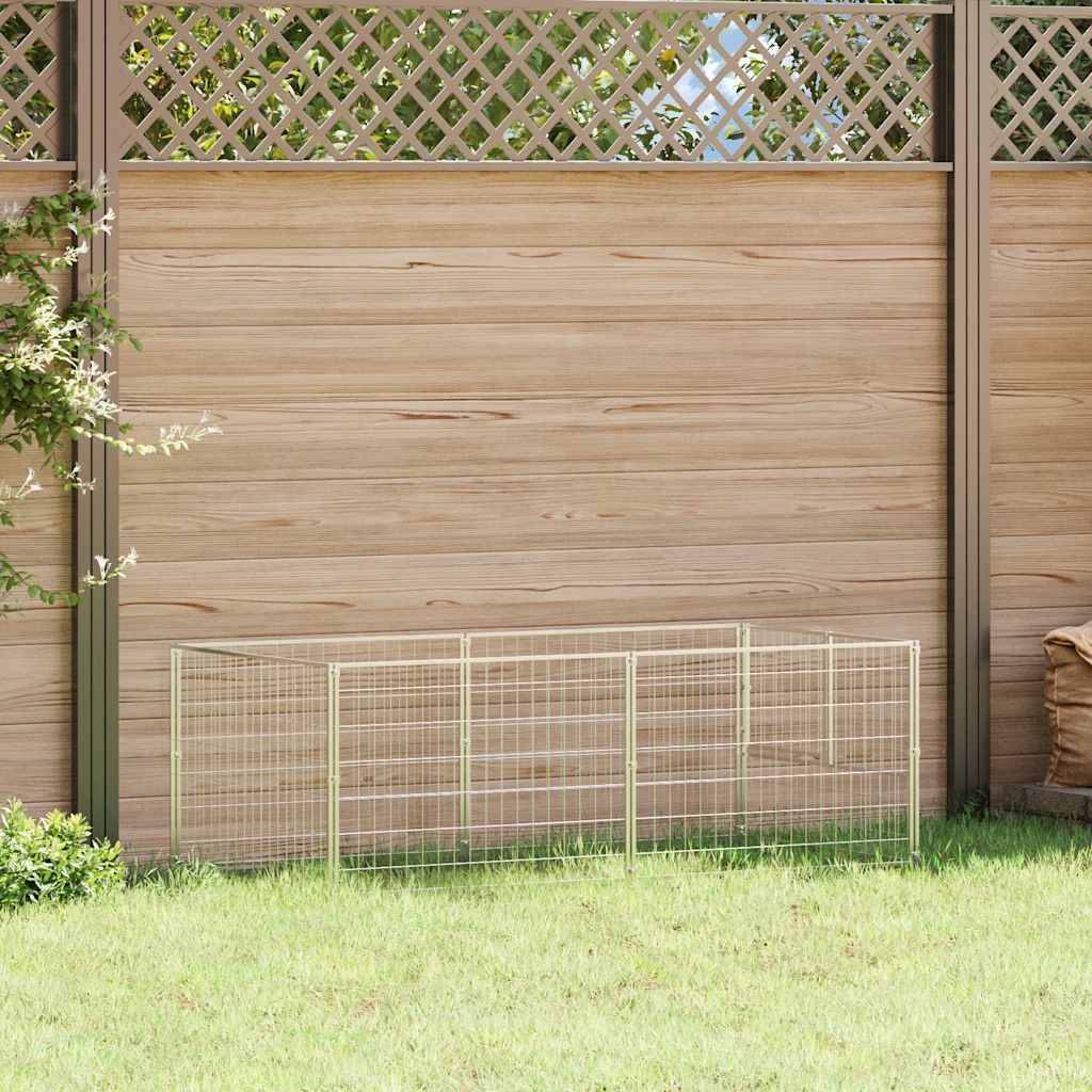 Vidaxl - Chenil Argenté 200x100x70 cm Acier vidaXL 150793 - Imagen 1