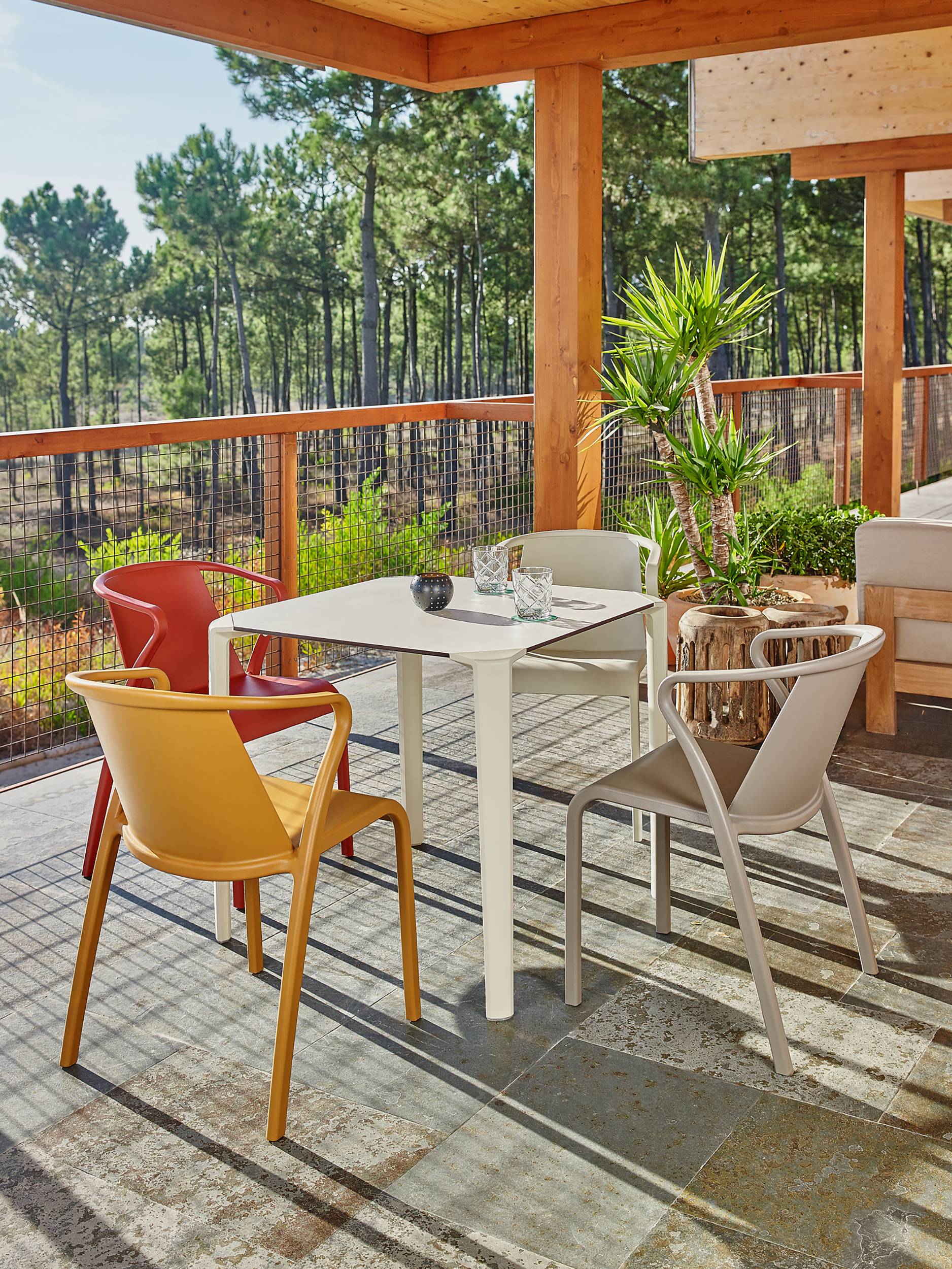 Fauteuil de jardin FADO en Polypropylène sable - EZPELETA - Imagen 2