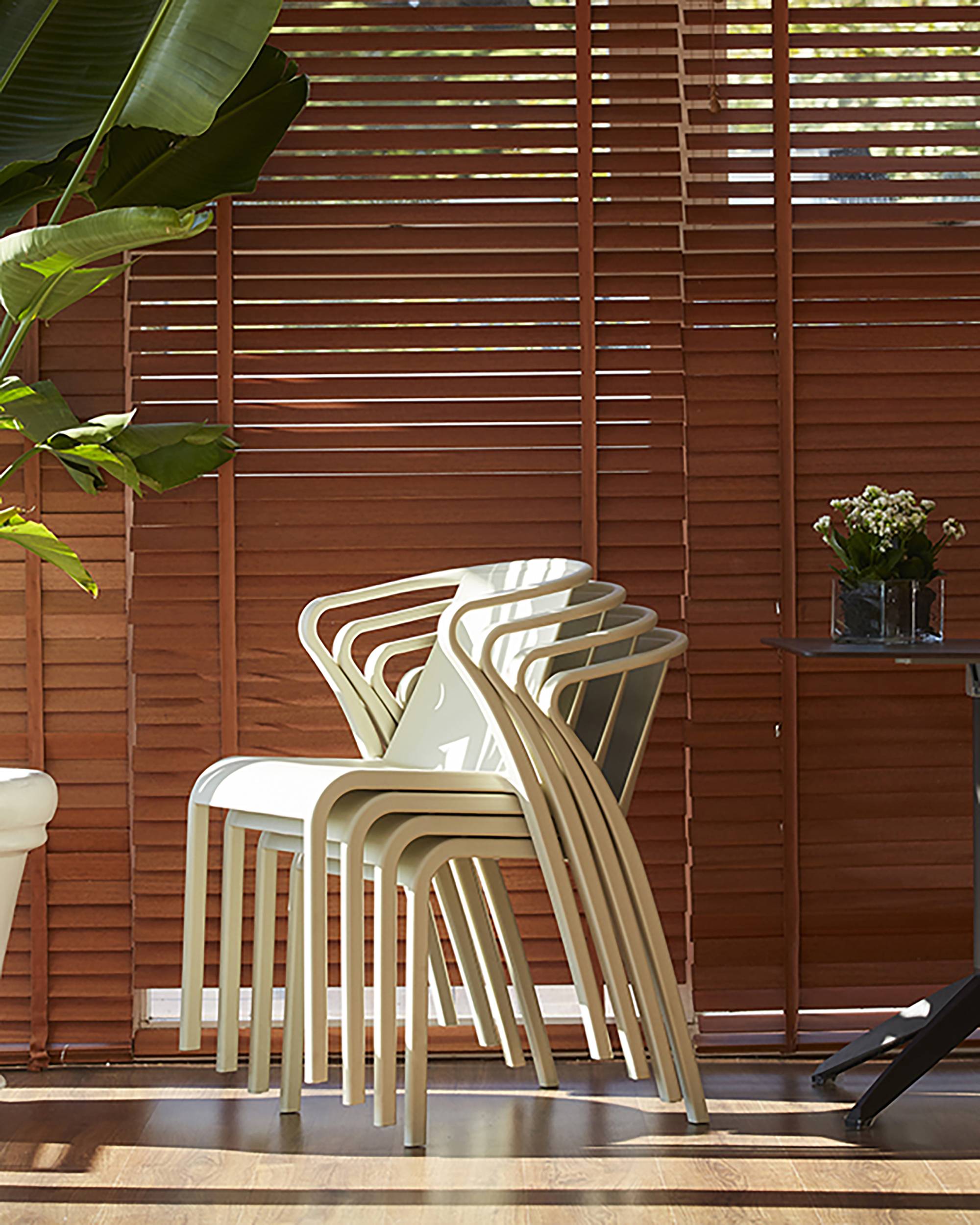 Fauteuil de jardin FADO en Polypropylène sable - EZPELETA - Imagen 4