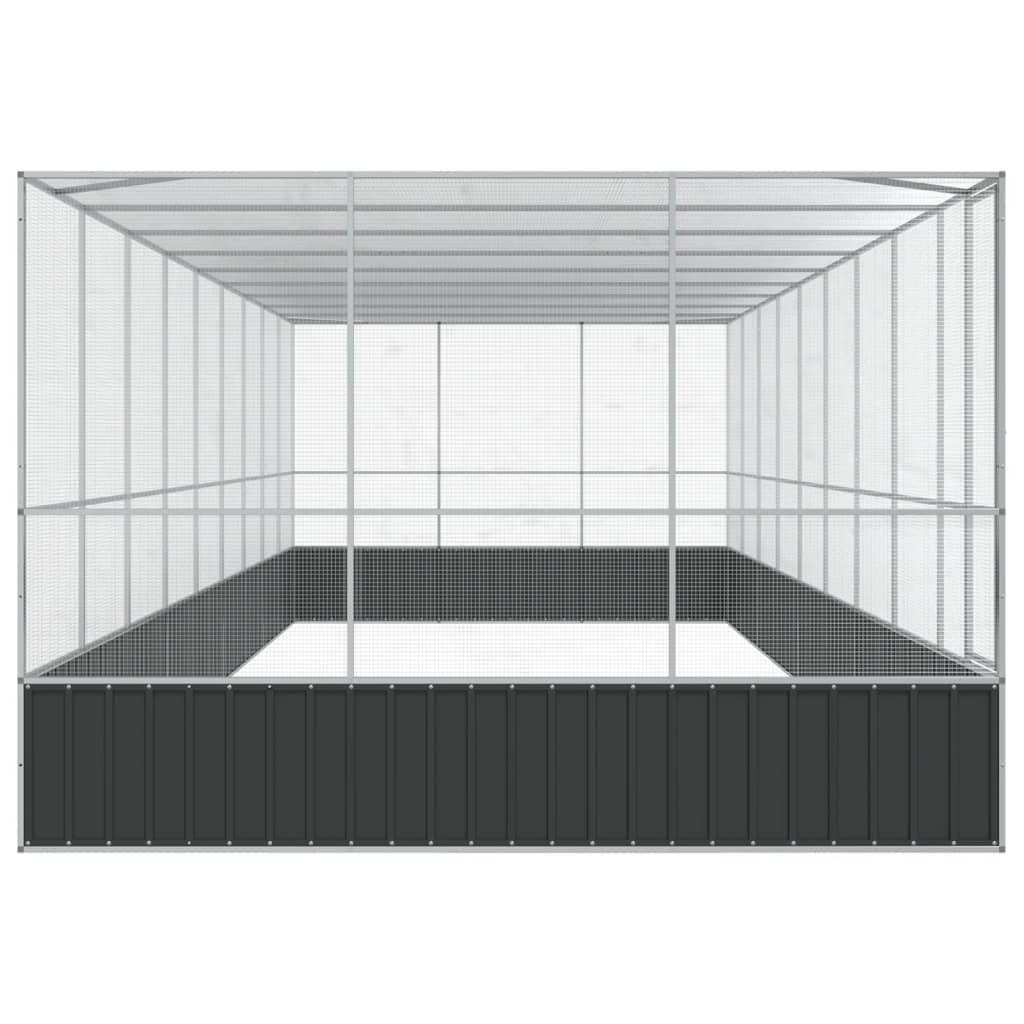 Abri Volière Oiseaux Acier Galvanisé 932x307cm Argent - ComfortXL Outdoor Living - Image 4