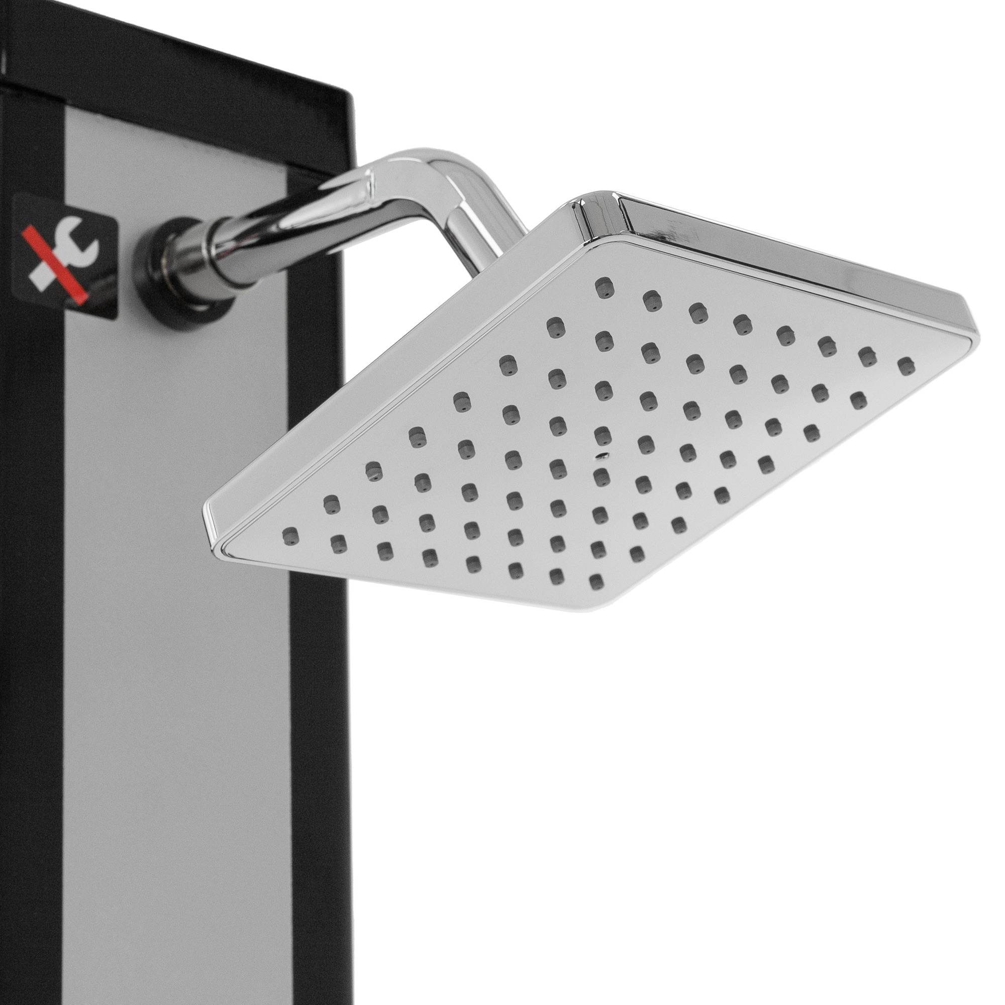 Ml-Design - Douche solaire d'extérieur + douche à pied et pomme de douche noir/argent 40 L - Imagen 3