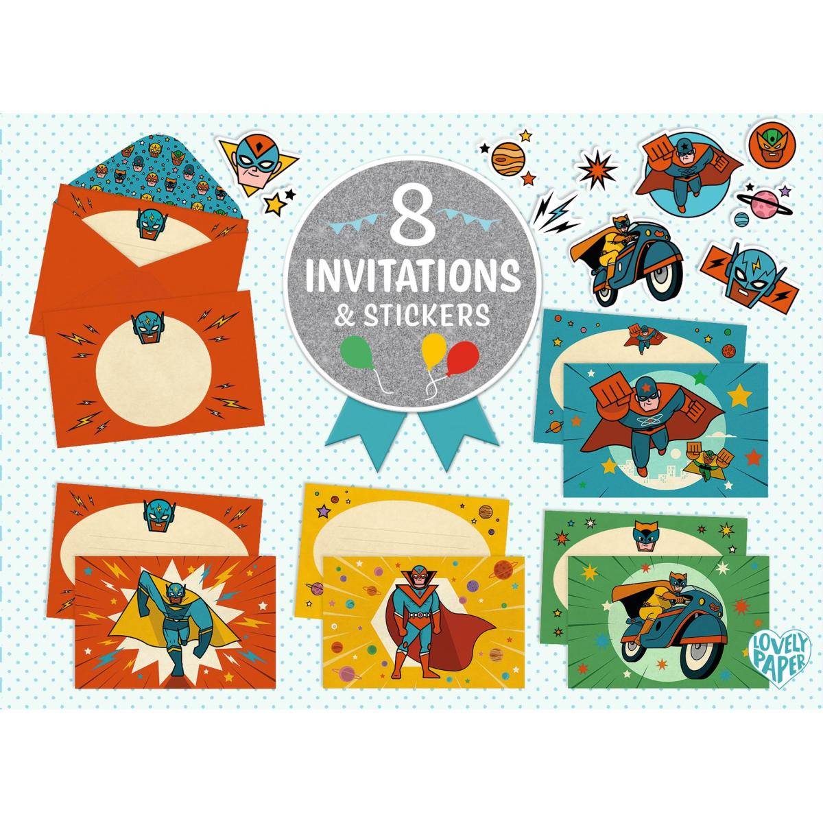 Boite d invitations Pow ! Bang ! - Djeco