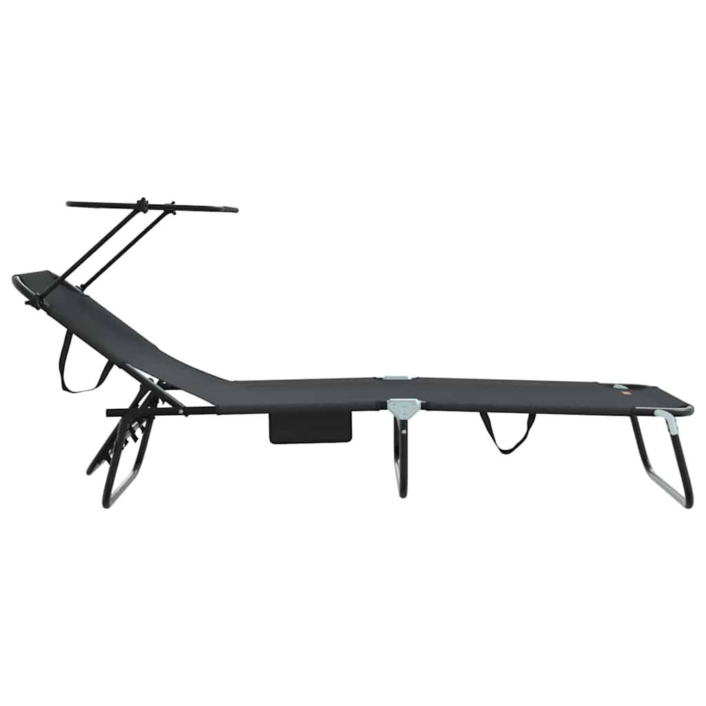 Vidaxl - Chaise longue pliante 2 pcs Noir 190 x 57 x 81 cm oxford vidaXL 42003135 - Image 7