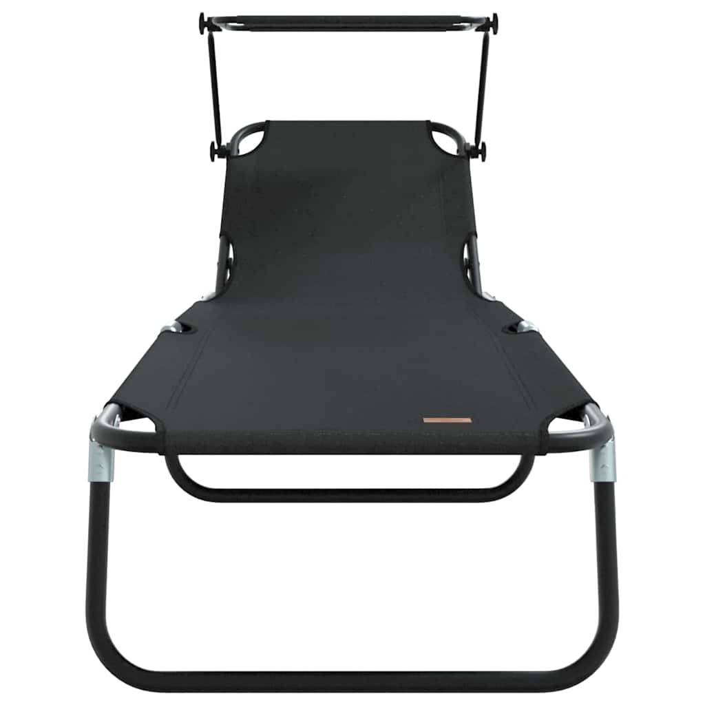 Vidaxl - Chaise longue pliante 2 pcs Noir 190 x 57 x 81 cm oxford vidaXL 42003135 - Image 6