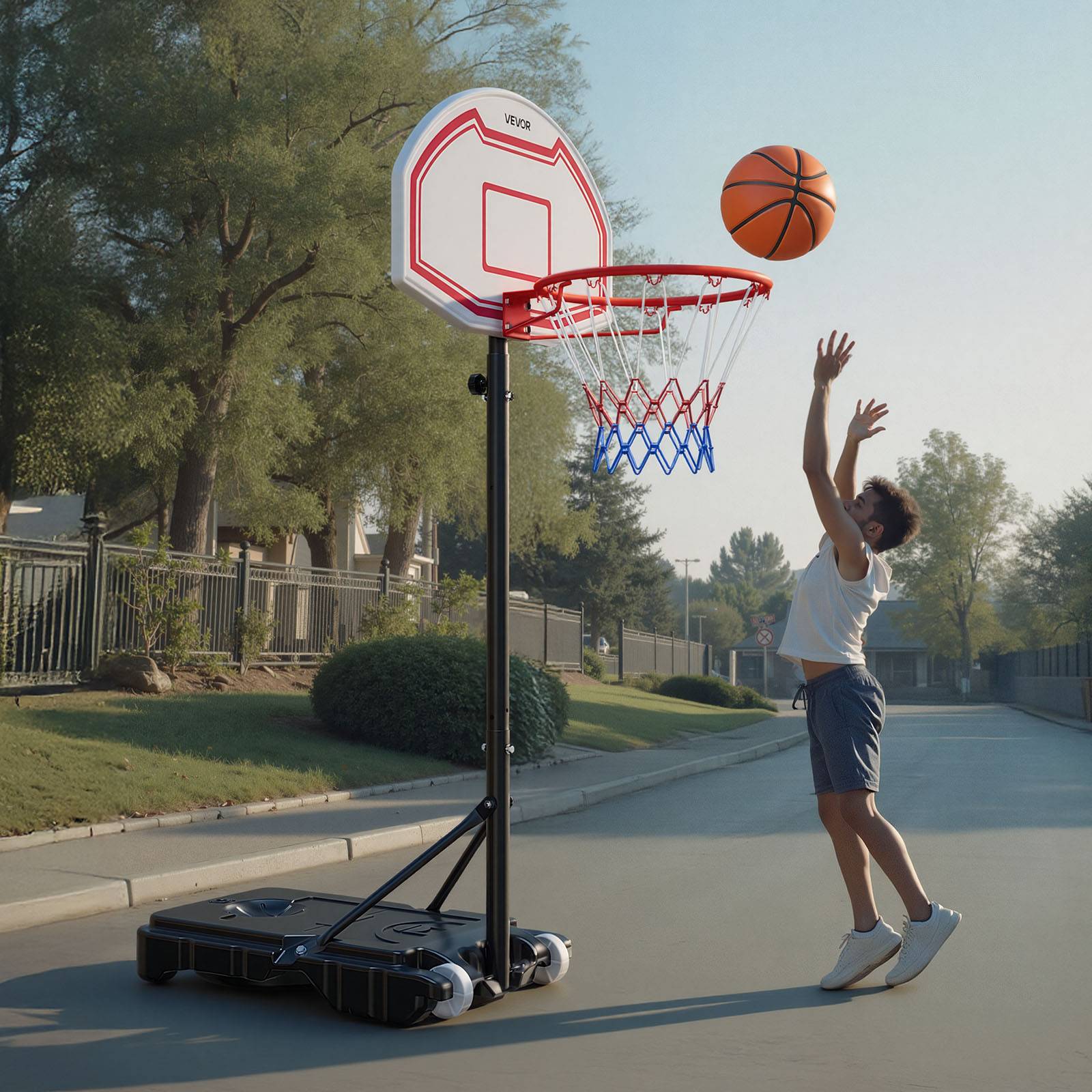 Vevor - VEVOR Panier de basket portable réglable 1,6–2,1 m, base remplissable - Image 8