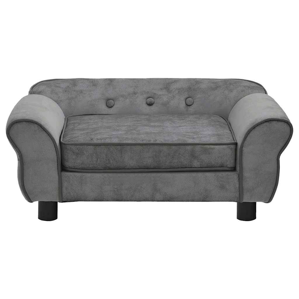 Vidaxl - Canapé pour chien Gris foncé 72x45x30 cm Peluche vidaXL 171039 - Imagen 9