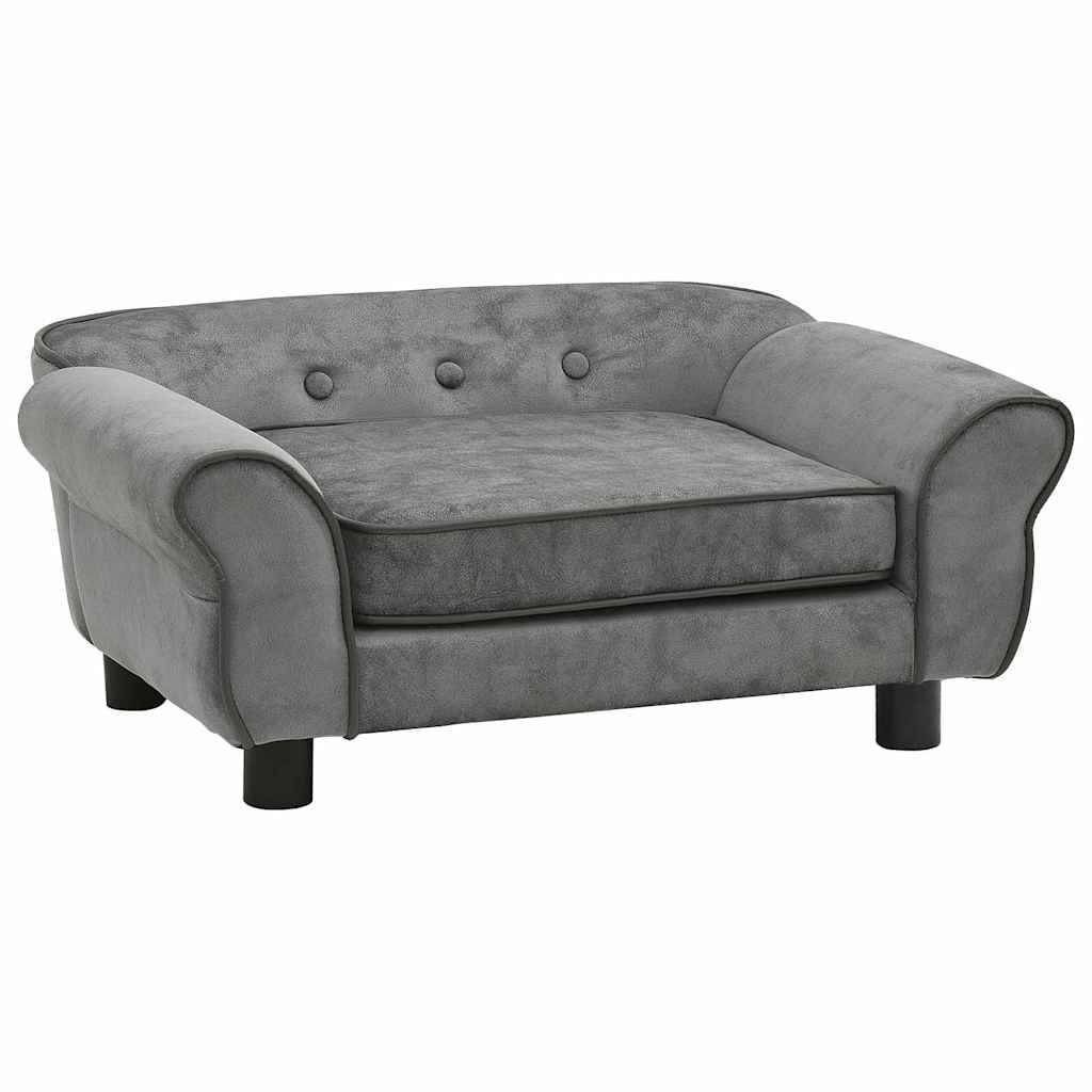 Vidaxl - Canapé pour chien Gris foncé 72x45x30 cm Peluche vidaXL 171039 - Imagen 2