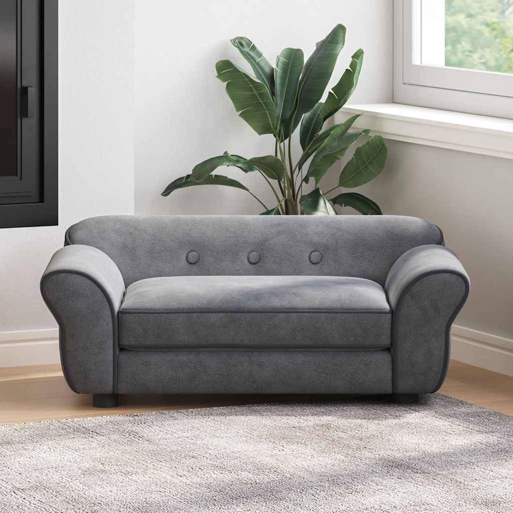 Vidaxl - Canapé pour chien Gris foncé 72x45x30 cm Peluche vidaXL 171039 - Imagen 1