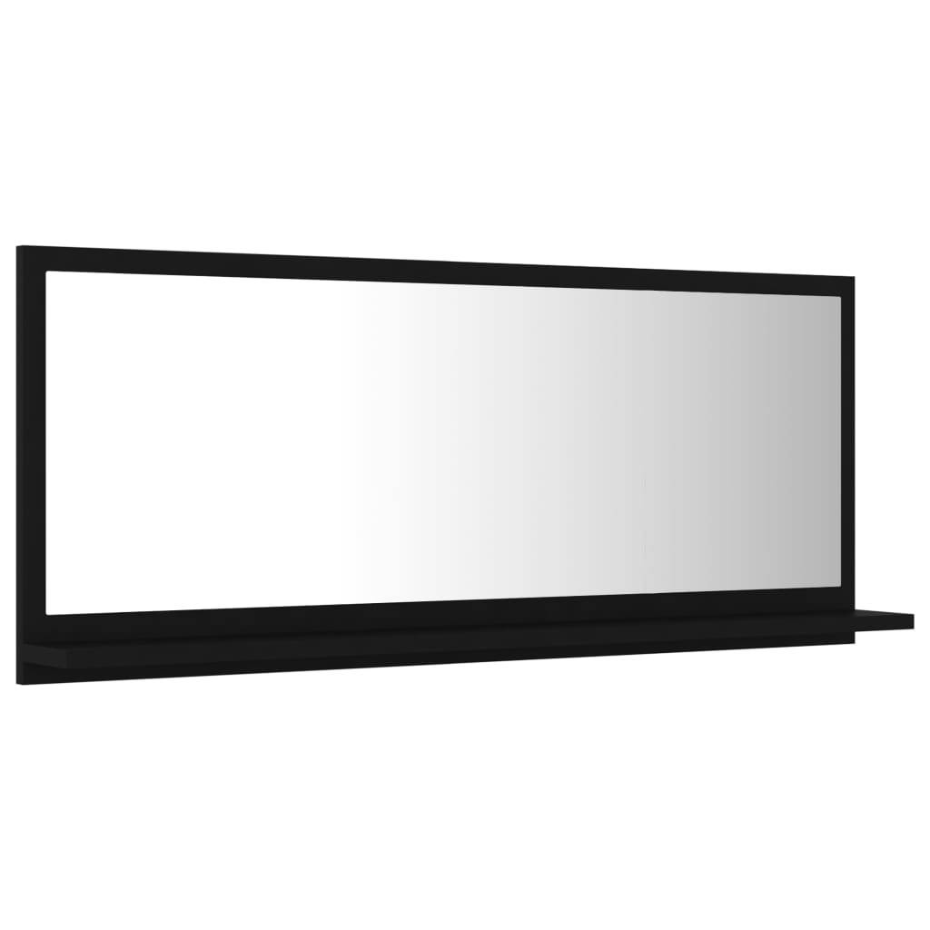 Helloshop26 - Miroir de salle de bain 90 x 10,5 x 37 cm aggloméré noir - Imagen 4