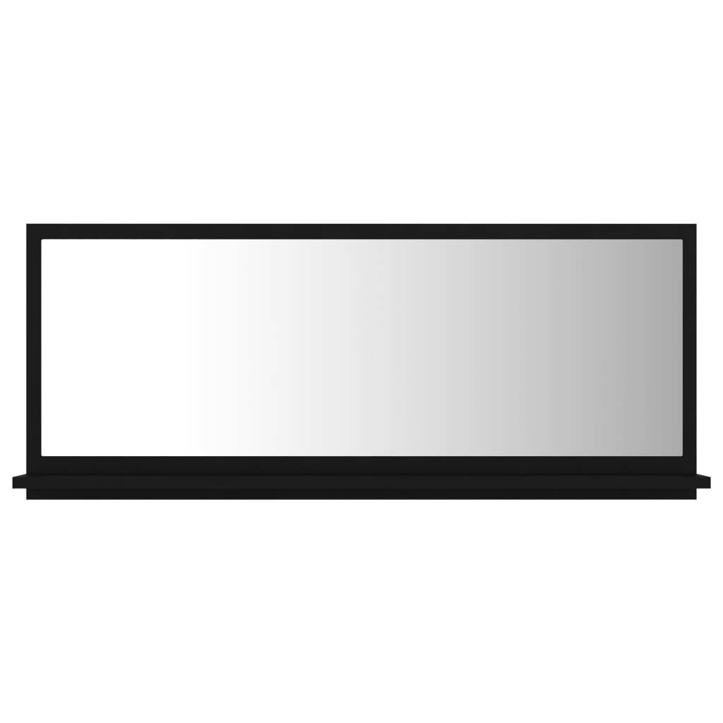 Helloshop26 - Miroir de salle de bain 90 x 10,5 x 37 cm aggloméré noir - Imagen 1