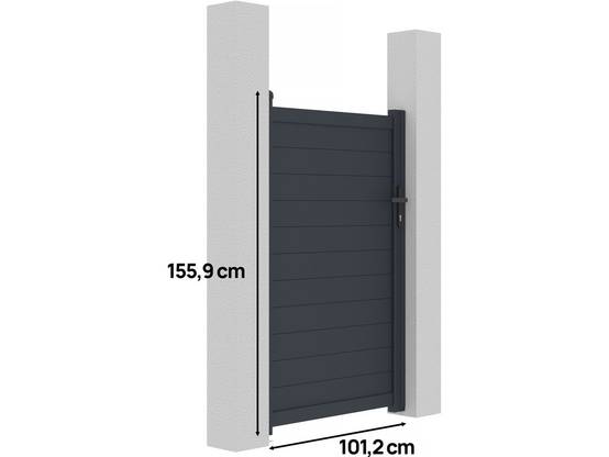 Portillon Aluminium "marc" - 101.2 X 155.9 Cm - Gris -habitat Et Jardin - Image 3