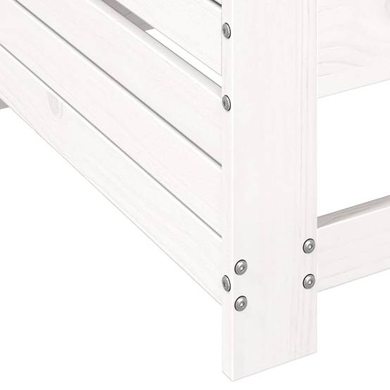 Canapé de jardin | Canapé D'extérieur | Sofa De Jardin accoudoir et table d'appoint blanc massif pin Maison Chic - Image 8