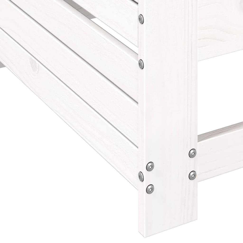 Canapé de jardin | Canapé D'extérieur | Sofa De Jardin accoudoir et table d'appoint blanc massif pin Maison Chic - Image 8