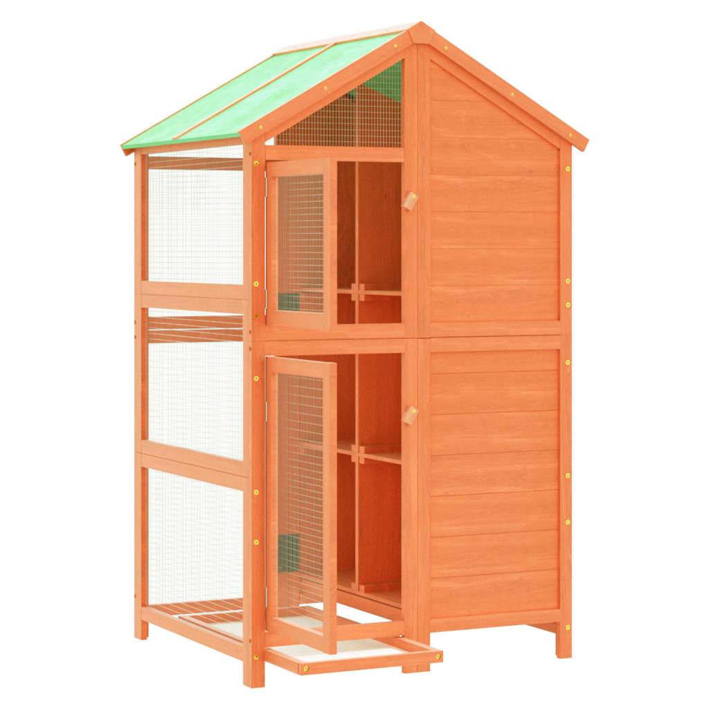 Grande volière d'extérieur en bois de pin massif pour jardin 152 cm – ComfortXL Pet Living - Image 4