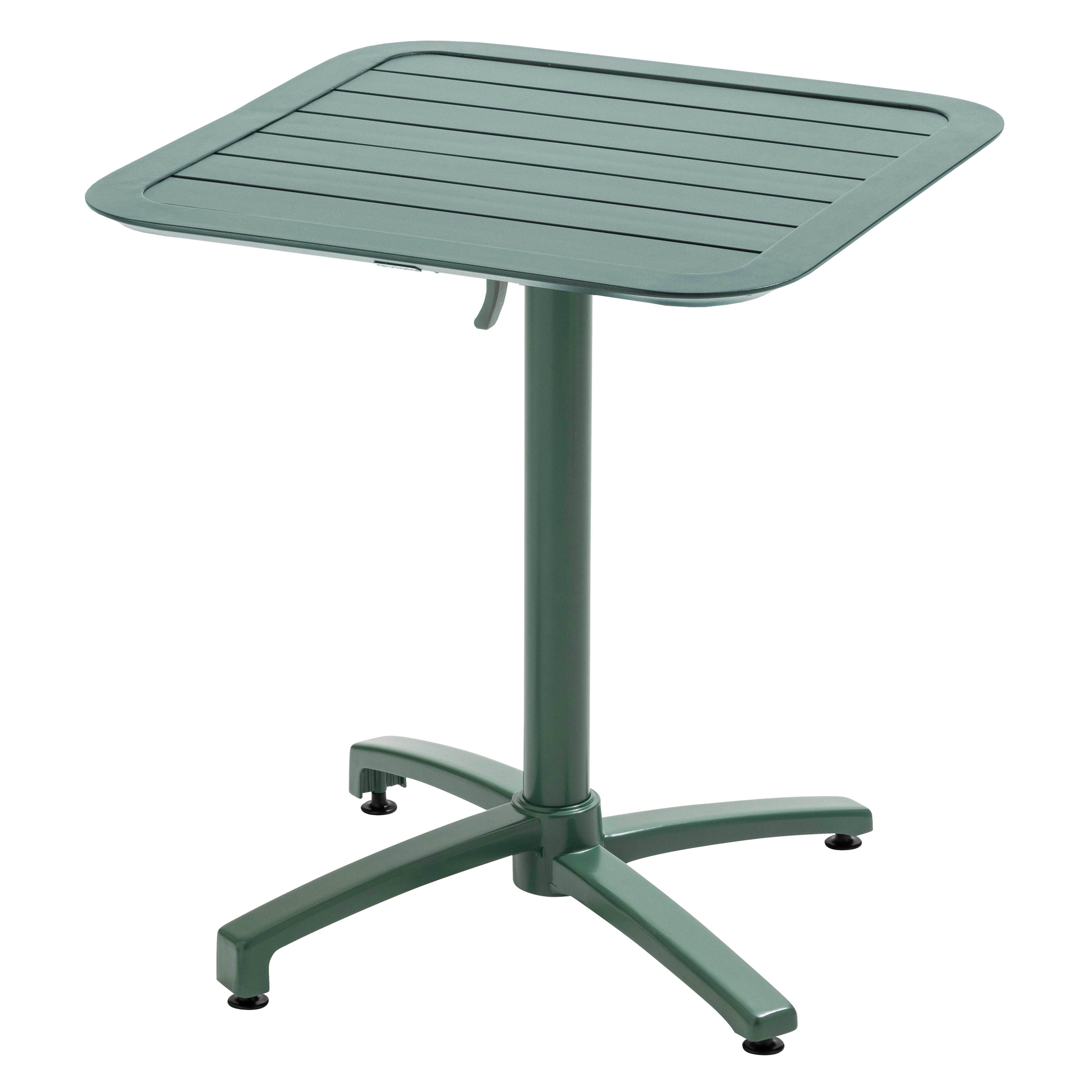 Oviala - Ensemble table inclinable de terrasse 70 x 70 cm et 2 fauteuils vert Almada - Oviala - Imagen 3
