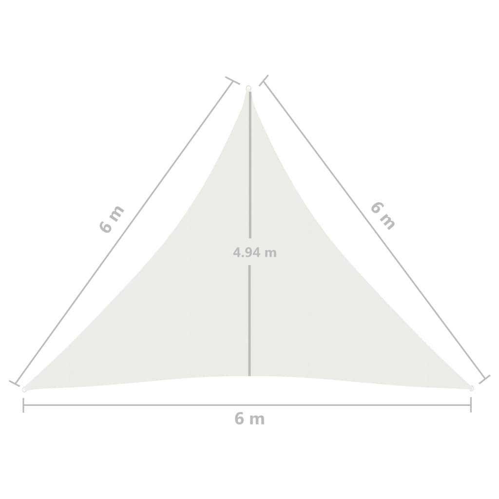 Helloshop26 - Voile d'ombrage 160 g/m² blanc 6 x 6 x 6 m PEHD - Imagen 6