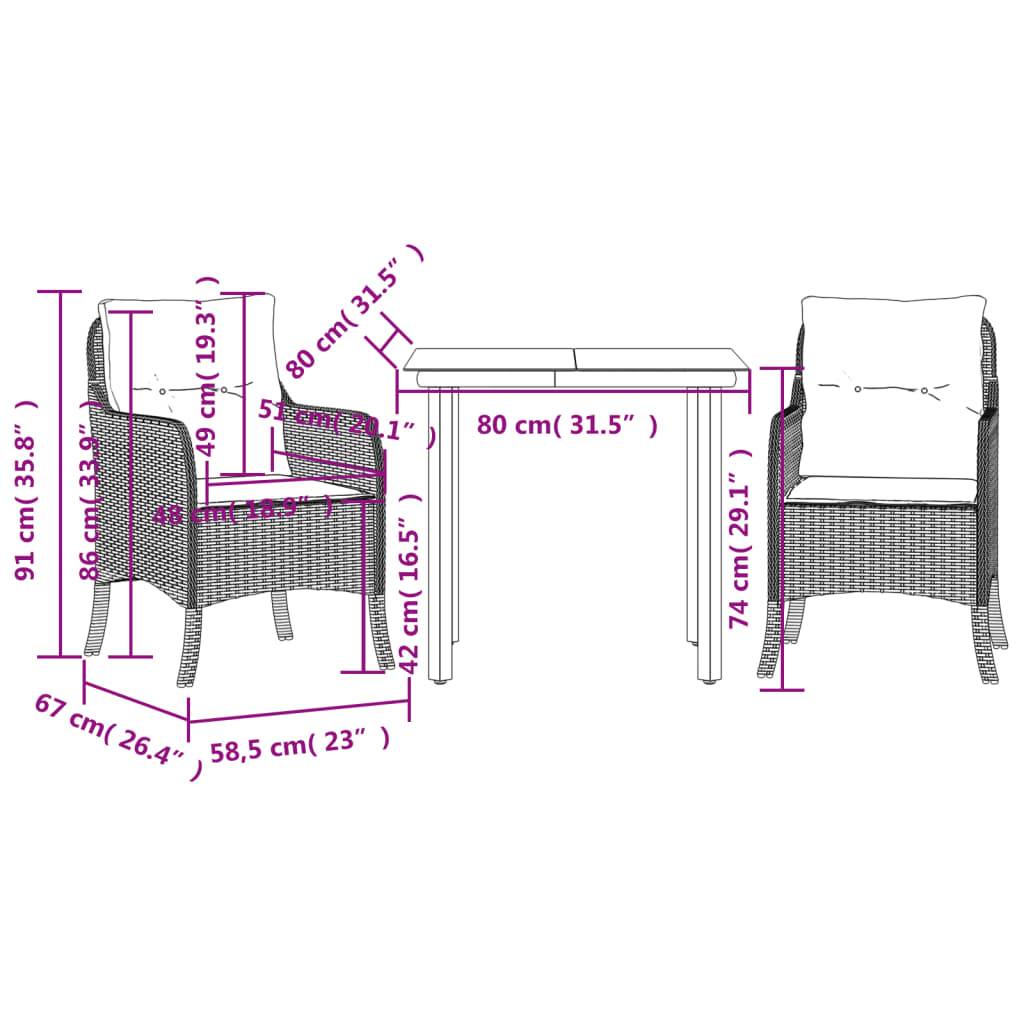 Salon de jardin 2 personnes résine tressée table verre et 2 fauteuils beige – ComfortXL Outdoor Living - Image 7