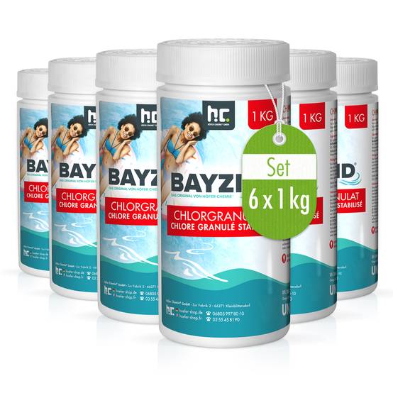 Granulé de chlore choc stabilisé Bayzid® en sceaux de 1 KG x 1 - Image 6