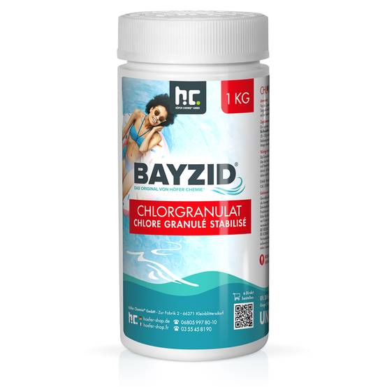 Granulé de chlore choc stabilisé Bayzid® en sceaux de 1 KG x 1 - Image 1