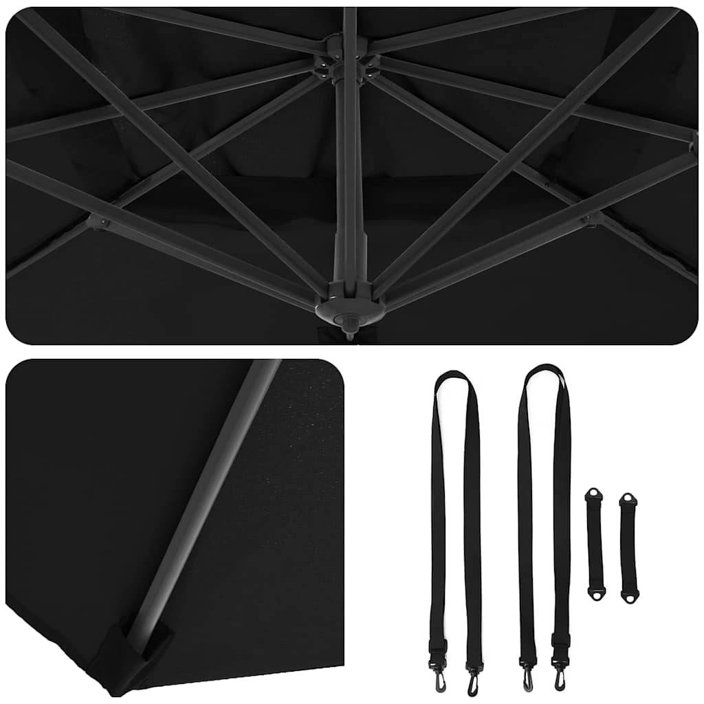 Maison Chic - Parasol de jardin | Parasol d'extérieur | Parasol Noir 351 x 250 x 260 cm Polyester et Aluminium Maison Chic - Image 8