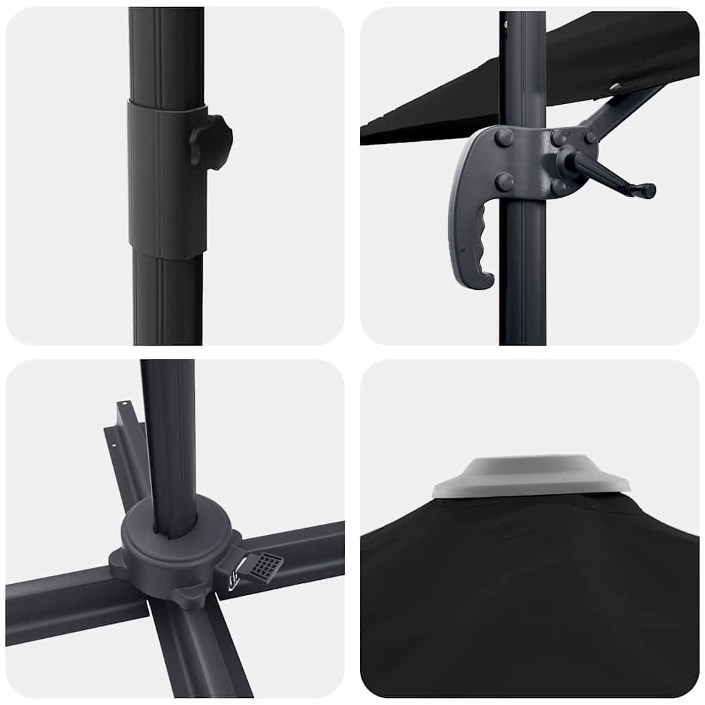 Maison Chic - Parasol de jardin | Parasol d'extérieur | Parasol Noir 351 x 250 x 260 cm Polyester et Aluminium Maison Chic - Image 9