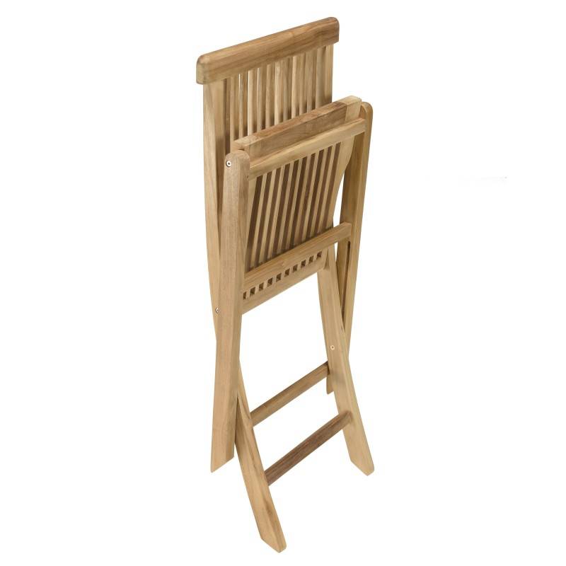 Macabane - FUN - Ensemble de 2 chaises de jardin Java en bois Teck - Imagen 4
