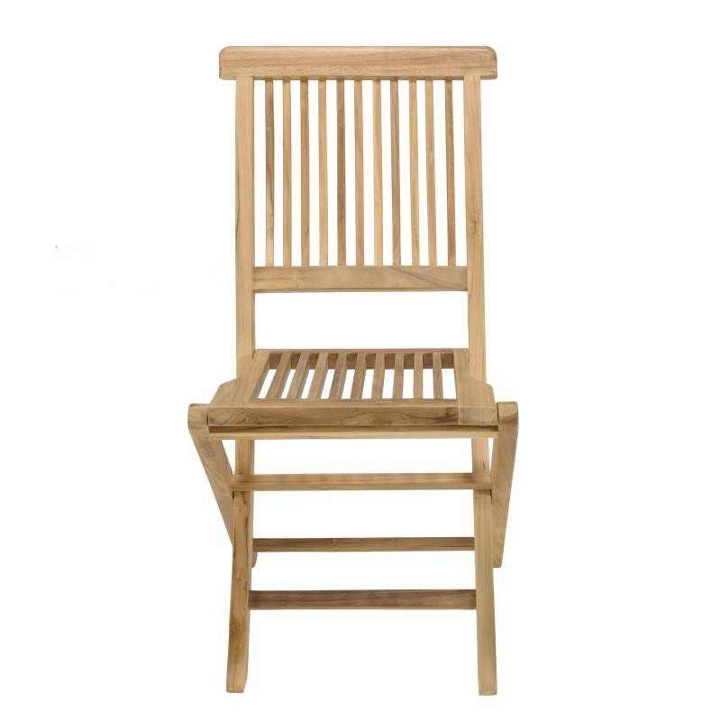 Macabane - FUN - Ensemble de 2 chaises de jardin Java en bois Teck - Imagen 3