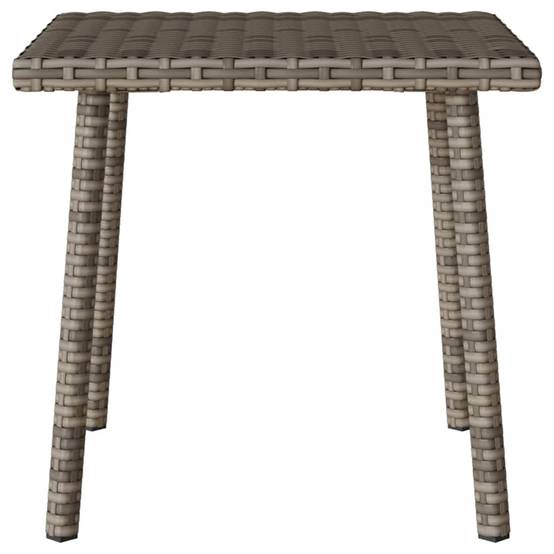 Table basse de jardin rectangulaire rotin gris 40 x 40 x 37 cm - PANGIVO - Image 4