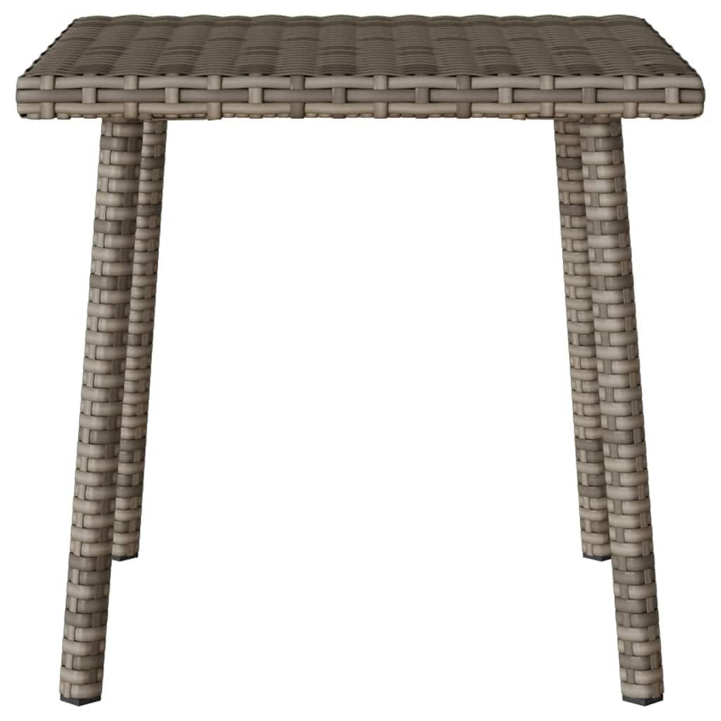 Table basse de jardin rectangulaire rotin gris 40 x 40 x 37 cm - PANGIVO - Image 4