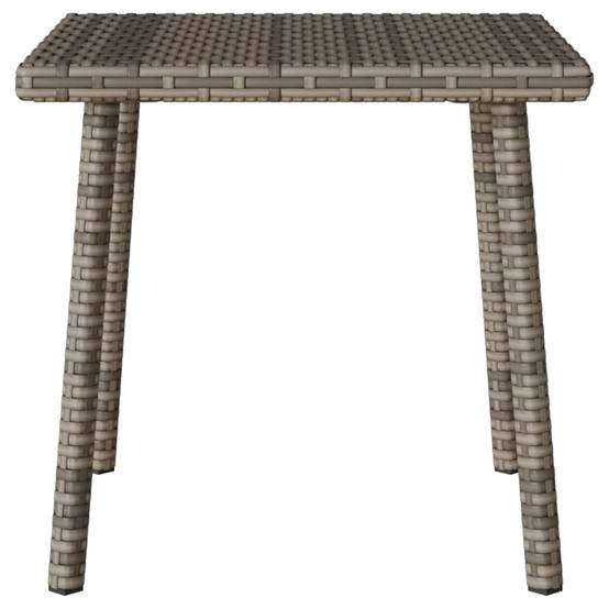 Table basse de jardin rectangulaire rotin gris 40 x 40 x 37 cm - PANGIVO - Image 5
